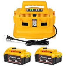 For DeWalt 20V 20 Volt Max 8.0AH Lithium Ion Battery DCB206-2 DCB205 DCB200-2 US