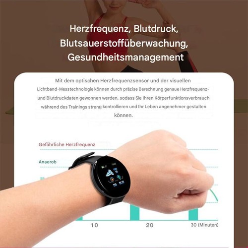 Smartwatch Damski Męski z funkcją telefonu Zegarek na rękę do iPhone Samsung Huawei - Zdjęcie 8 z 13