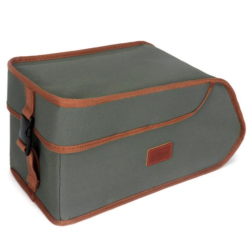 TOURBON Green Canvas Bicycle Cooler Bag Camping Bike Rear Rack Lunch Case - Picture 6 of 21