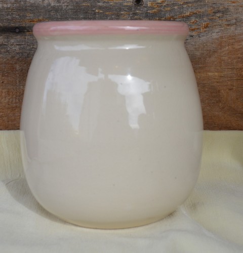 1990er Handarbeit Ellis Keramik Utensil Topf Blumen Herz Kranz Marshall TX - Bild 9 von 16