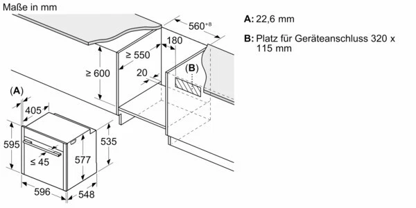 Neff Backofenset JUBSH4VC2D Backofen B69CS7KY0 EEK:A+ V68PYX4C0 Kochfeldabzug 1A - Bild 3 von 4
