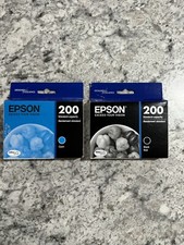NEW Epson 200 Standard Capacity Ink Cartridges Black T200120 Cyan T200220