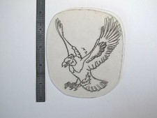 vtg 1960s 70s Tattoo Flash acetate stencil Eagle Wings Spread signed EA2