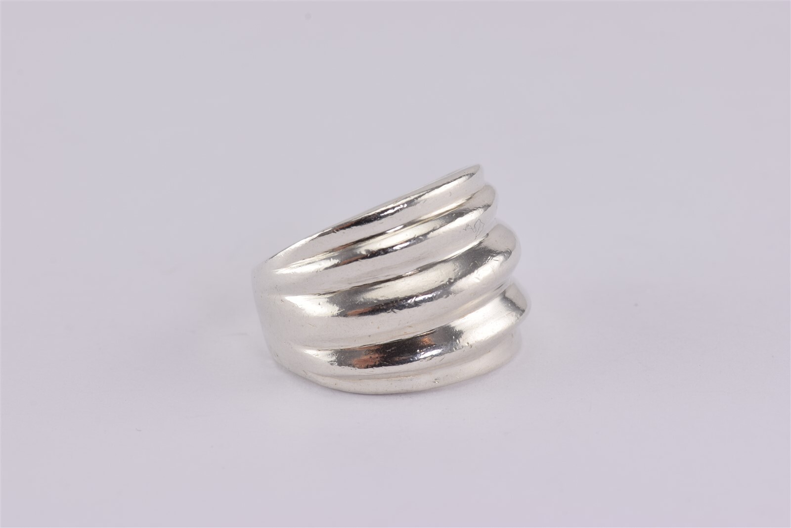 BOLD Sterling Silver 17mm Solid Rolled Ripple Rid… - image 2