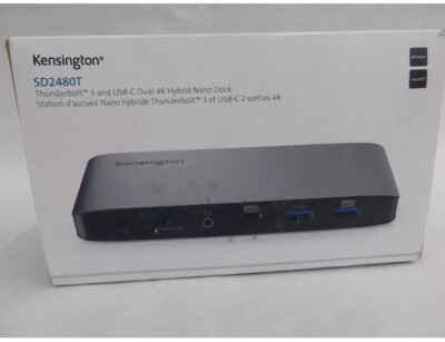 NEW IN BOX KENSINGTON THUNDERBOLT 3 & USB-C DUAL 4K DOCKING STATION SD2480T DOCK
