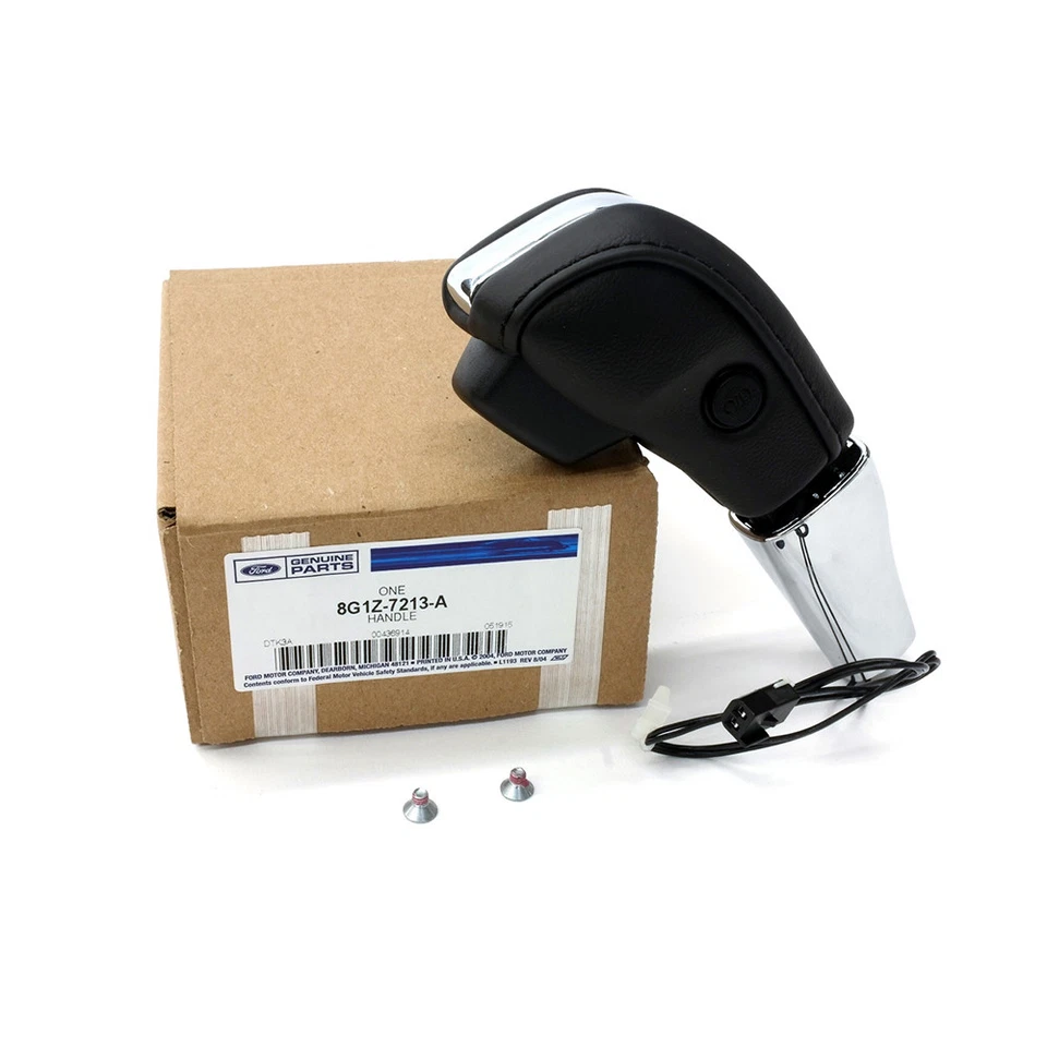Manija de perilla de cambio de marchas de cuero Ford Flex Taurus X con transmisión superior OEM 8G1Z-7213-A Foto 3 de 4