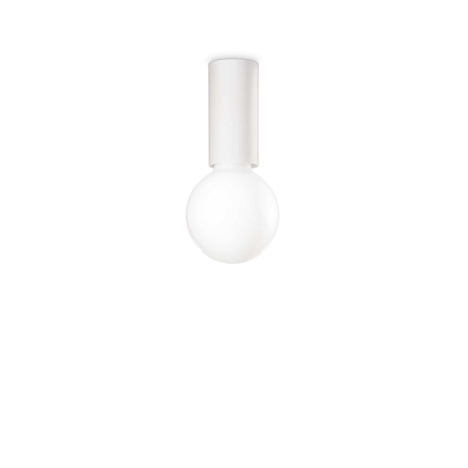 Plafoniera Petit PL1 Bianco Ideal Lux E27 | Faretto Cilindro Metallo