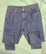 NWT Boohoo Blue Plus High Waist Mom Jean Mid Blue 12