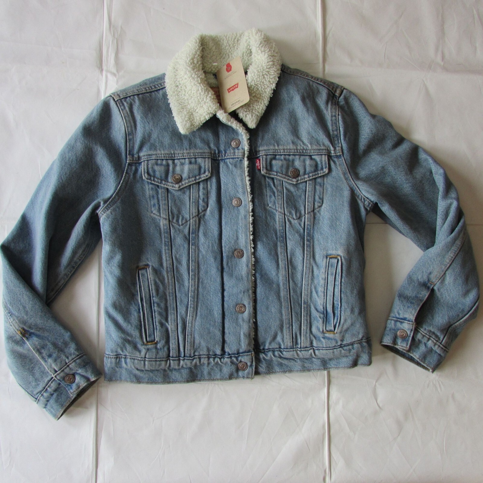 Levi's Women's XS Original Sherpa Lined Denim Jean Trucker Jacket