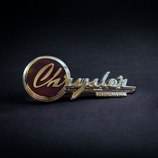 Custom Imperial Glove Box Emblem 1939 Chrysler Original Badge 3.25 Rare Purple Custom Imperial Glove Box Emblem 1939 Chrysler Original Badge 3.25 Rare Purple