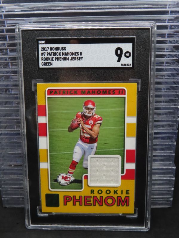 Patrick Mahomes Panini Donruss Rookie Phenom Jerseys #7 Green