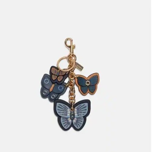 Coach Butterfly Cluster Bag Charm IM/Denim Multi C8224 | eBay