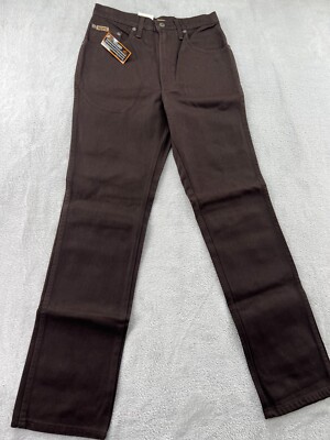 Resistol Mens Jeans 30x32 Slim Fit Brown Wash USA Straight Western Rodeo