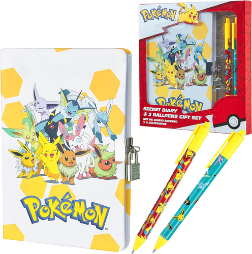 Pokemon Pikachu Lockable Diary Notebook w/ Key – Cute Gift for Kids Fans - Picture 11 of 12