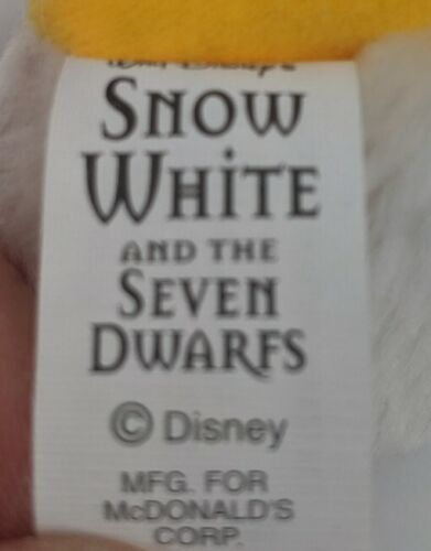 McDonald's Happy Meal Disney Snow White And Seven Dwarfs Happy Plush Keychain - Picture 3 of 5