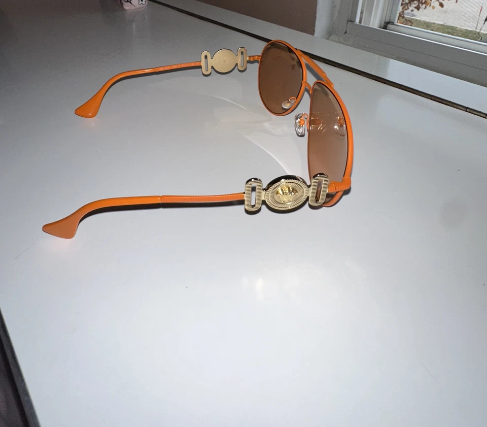 versace orange sunglasses unisex, one size, model 2249 - Изображение 4 из 4