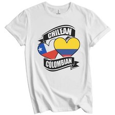 Chilean Colombian Hearts Chile Colombia Flags T-Shirt