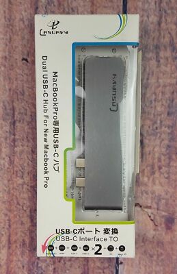 7 in 1 USB C Hub Tunder 3 USB Type C 4K HDMI USB 3 SD Micro Reader Space Gray