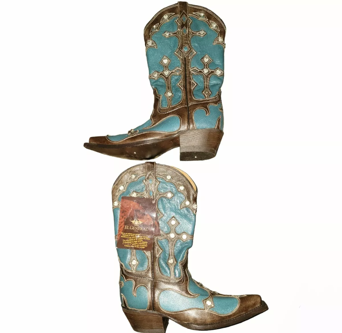 Cowboy boots teal 2025