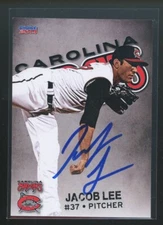2014 Carolina Mudcats JACOB LEE Signed Card autograph auto INDIANS JONESBORO, AR
