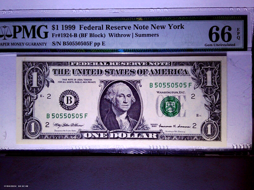 1999 New York EPQ 66 Fr#1924-B (BF Block) Withrow/Sunners