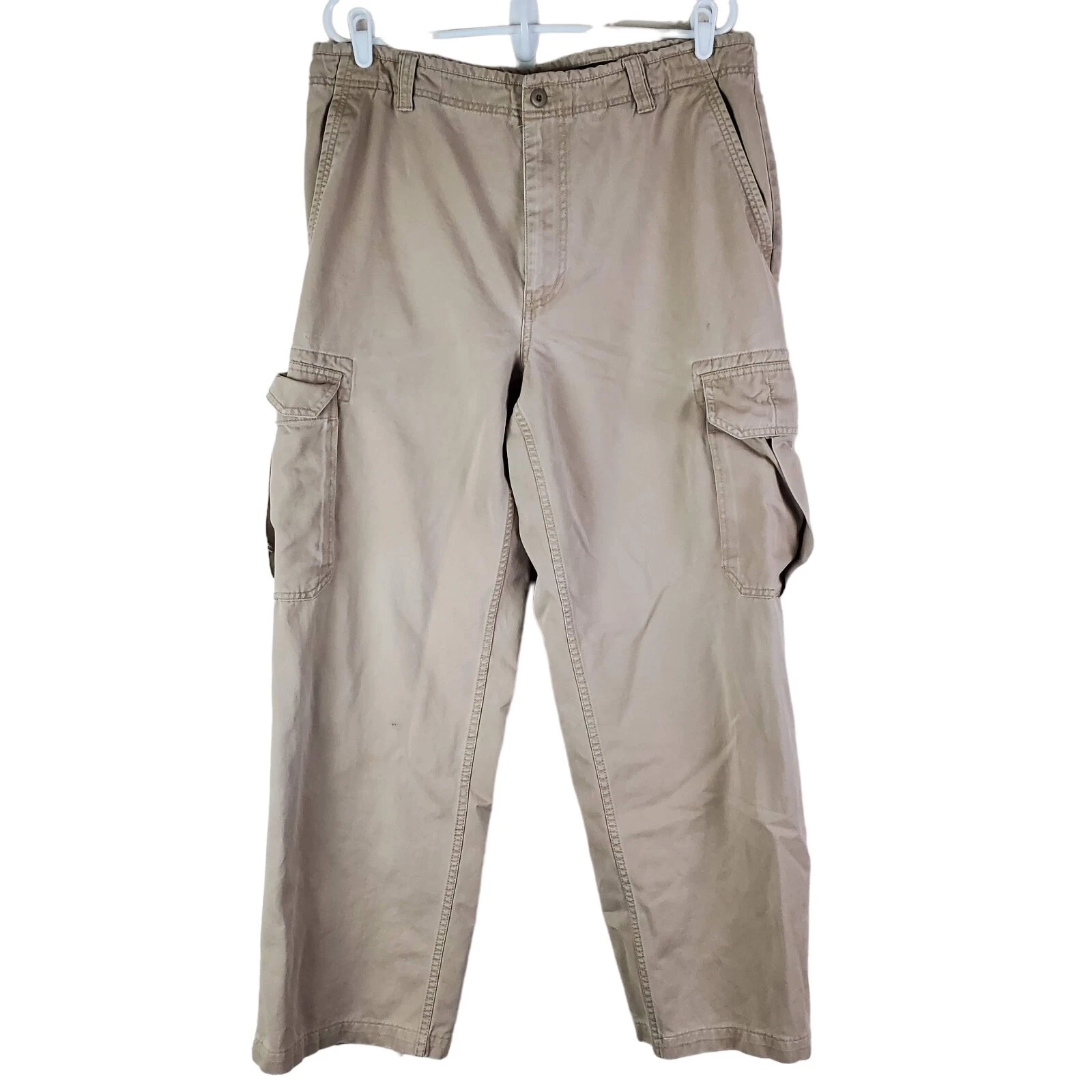 Gap Cargo Pants Mens 36X32 Beige Cotton Regular Fit Straight Leg Pockets