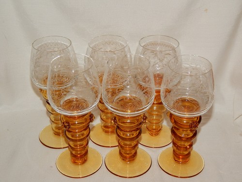 6 Weingläser Theresienthal Vögelchen Weinrömer Piffchen 0,1 L - Picture 6 of 6