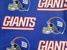 New York Giants NFL Cotton Fabric Yardage Remnants