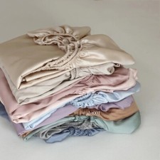 High End Mulberry Silk Fitted Sheet with Elastic Bands Full Around Bed Cover