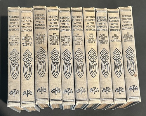 Seeing Europe With Famous Authors Complete Set 10 Volumes Hardcover Books 1914