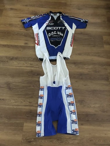 Completo ciclismo Estivo Uomo Donna GSG Scott Maglia salopette Pantaloncini  Tg L | eBay