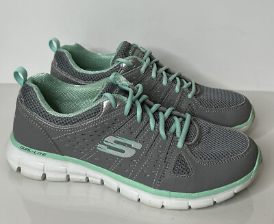 Skechers Women’s Synergy Look Book 11963S Gray Running Shoes Sneakers Size 