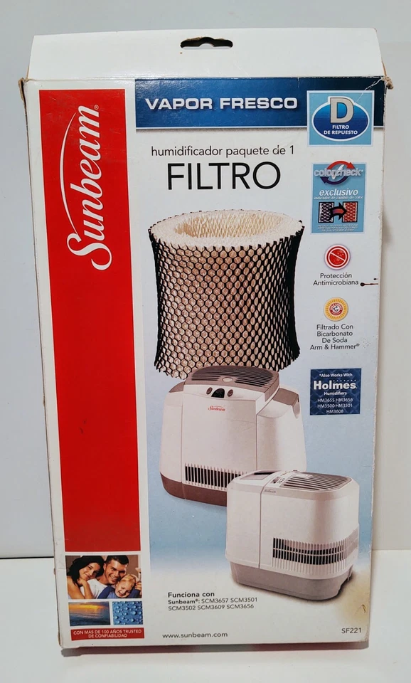 Sunbeam Holmes OEM Humidifier Type D Replacement Filter Round SF221 New - Image 3 of 4