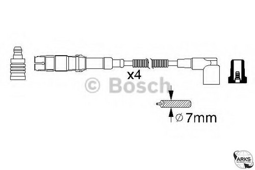 BOSCH 0 986 356 310 Kit cavi candele per BMW Serie 3