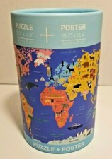 World Map Puzzle  Poster 19.7" X 13.8" Activity Fun for All Sealed 500 Pieces