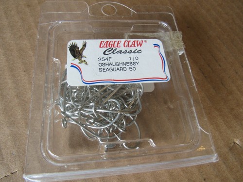 50 Ganci da Pesca Artiglio Aquila Classico Taglia 1/0 Oshaughnessy Guardia Marina (G54-9)