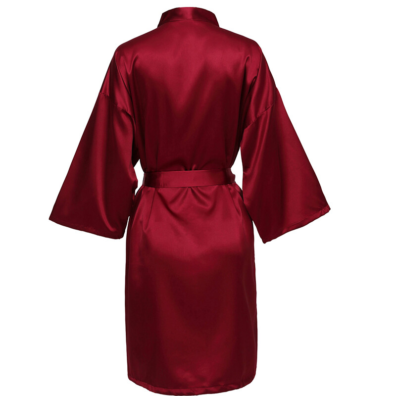 Woman Plain Silk Satin Robes Bride Bridesmaid Robe Bridal Wedding Gown Sleepwear eBay