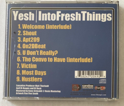 YESH Into Fresh Things CD Siah & Yeshua daPoED Wee Bee Foolish Ken