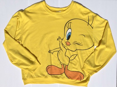 NEW 2XL Looney Tunes Tweety Bird Lightweight Sweater Shirt Yellow | eBay