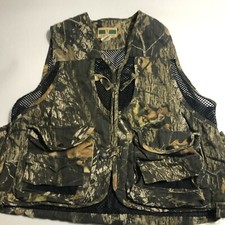 Game Winner Camo Bird Duck Hunting Camo Mesh Vest Full Zip Sz Large