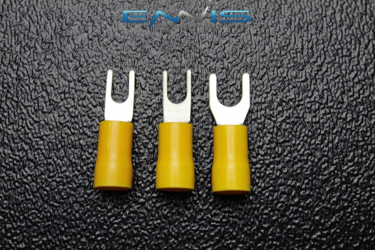 600 PK 10-12 GAUGE VINYL SPADE CONNECTORS 200 PCS EACH #6 #8 #10