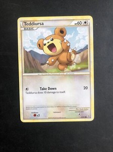 Teddiursa 65/95 HGSS Unleashed Pokemon Card NM