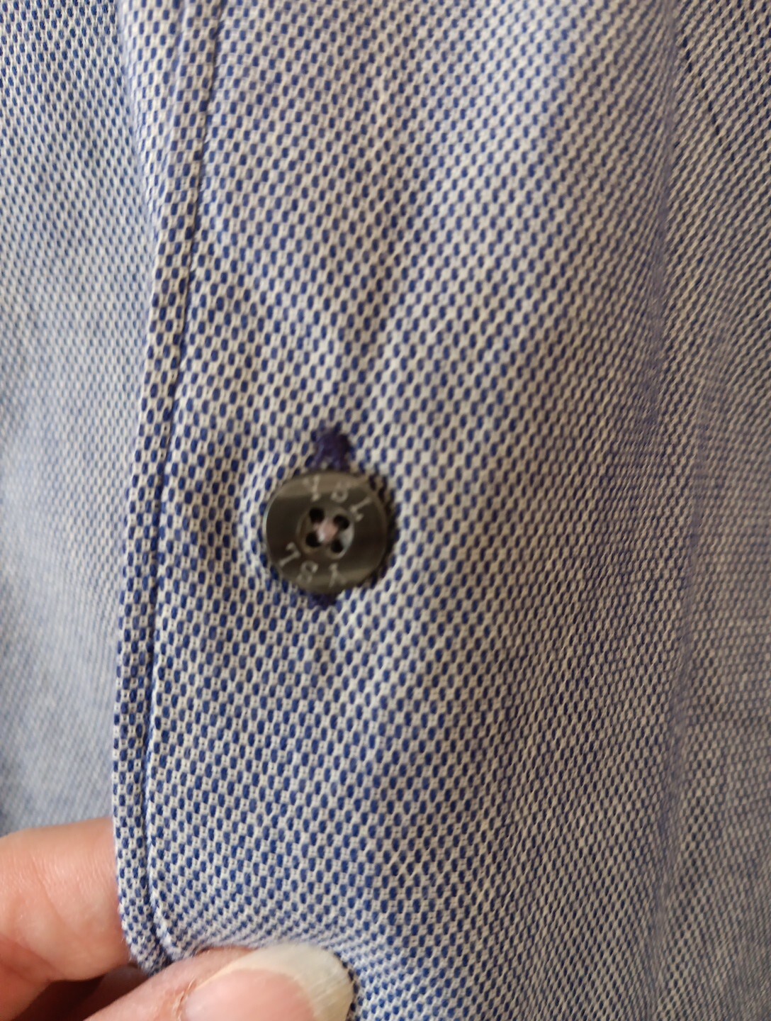 Camicia abito da taschino blu Yves Saint Laurent taglia 17 1 2 34 35 XL