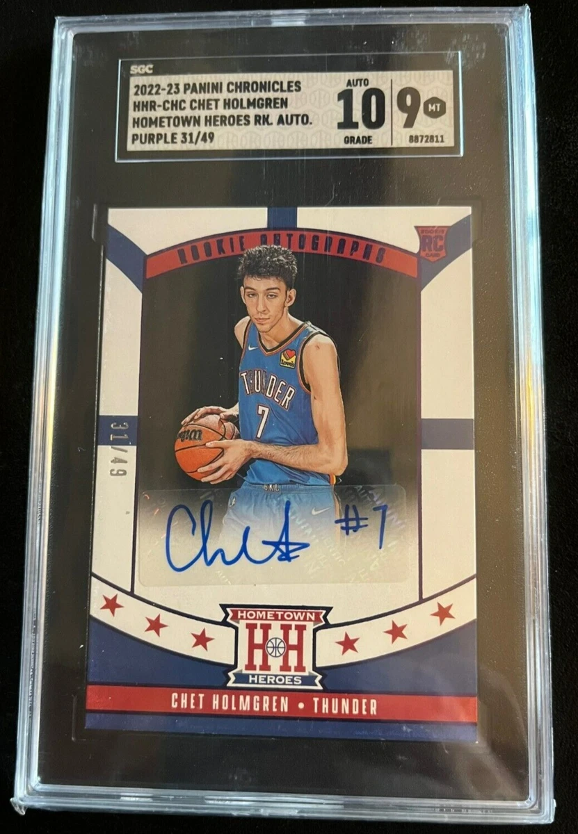 2022-23 Chronicles Chet Holmgren Hometown Heroes Rookie Auto 