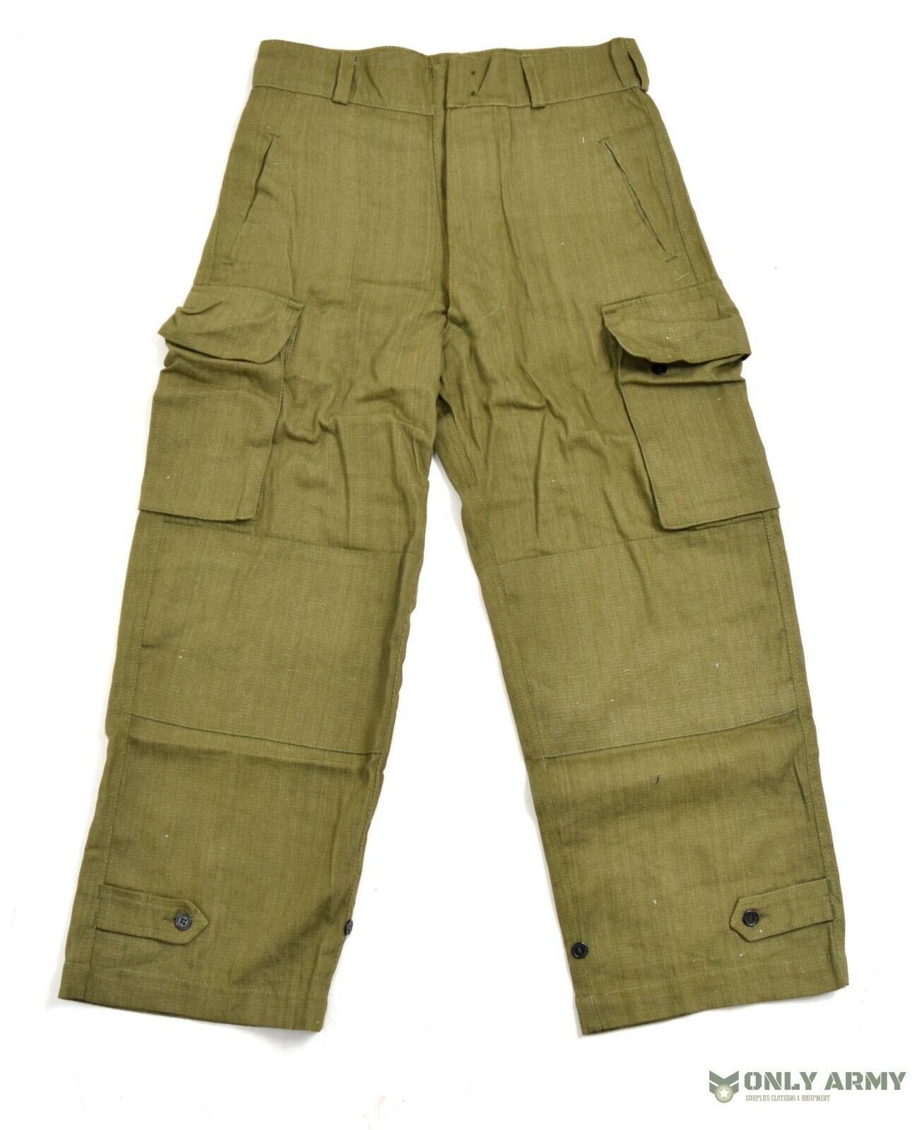 Vintage French Military M47 Trouser Pants Wide Fit Herringbone Cotton ...