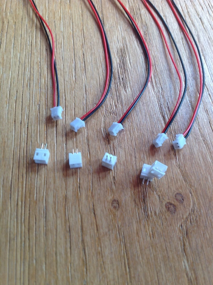 5 Paar JST ZH 1,5mm  2-Pin Stecker & Buchse 1,5mm Pinabstand,Stecker 150mm Kabel