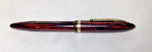 Sheaffer Lifetime karminrot weiße Punkte Stift fest fein zweifarbig Feder restauriert - Bild 4 von 14