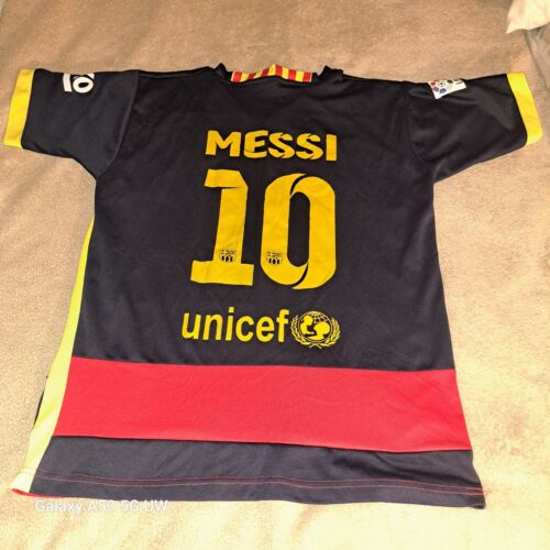 NIKE LIONEL MESSI 2015-16 FC #10 Unicef Barcelona Home Soccer Jersey Medium - Picture 2 of 8