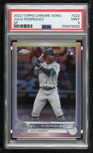 Julio Rodriguez [Sonic] #222 2022 Topps Chrome Sonic card