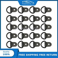 20x Black D Shape Tie Down Anchors Ring For Car Truck Trailers Rv Boats Power
